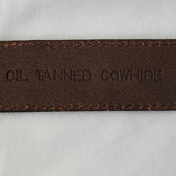 GREG NORMAN Brown Oil Tanned Cowhide Belt - Picture 5 of 11